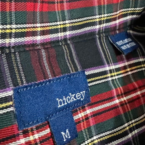 Hickey Freeman Men’s Plaid Button-Up Long Sleeve  Shirt Size Medium - Picture 4 of 6